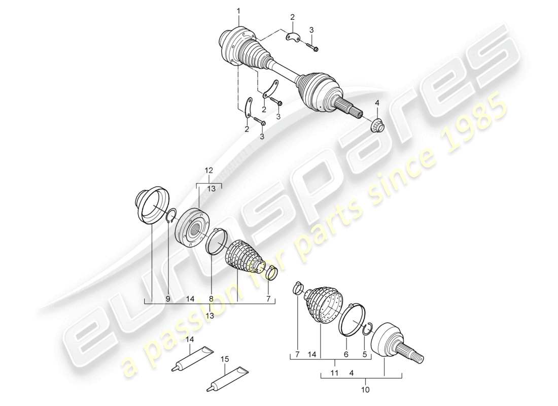 VIEW PARTS DIAGRAMS FROM THE PORSCHE CAYENNE PARTS CATALOGUE a part diagram from the porsche cayenne parts catalogue