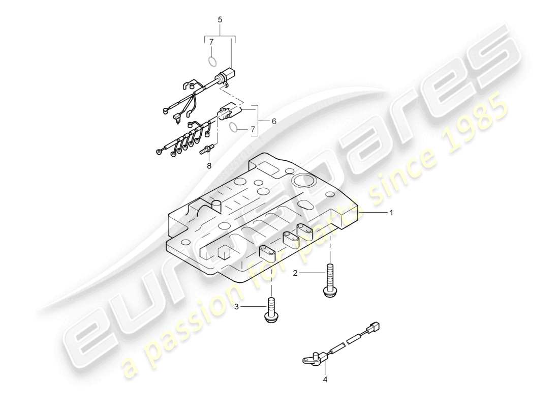 a part diagram from the porsche cayenne parts catalogue