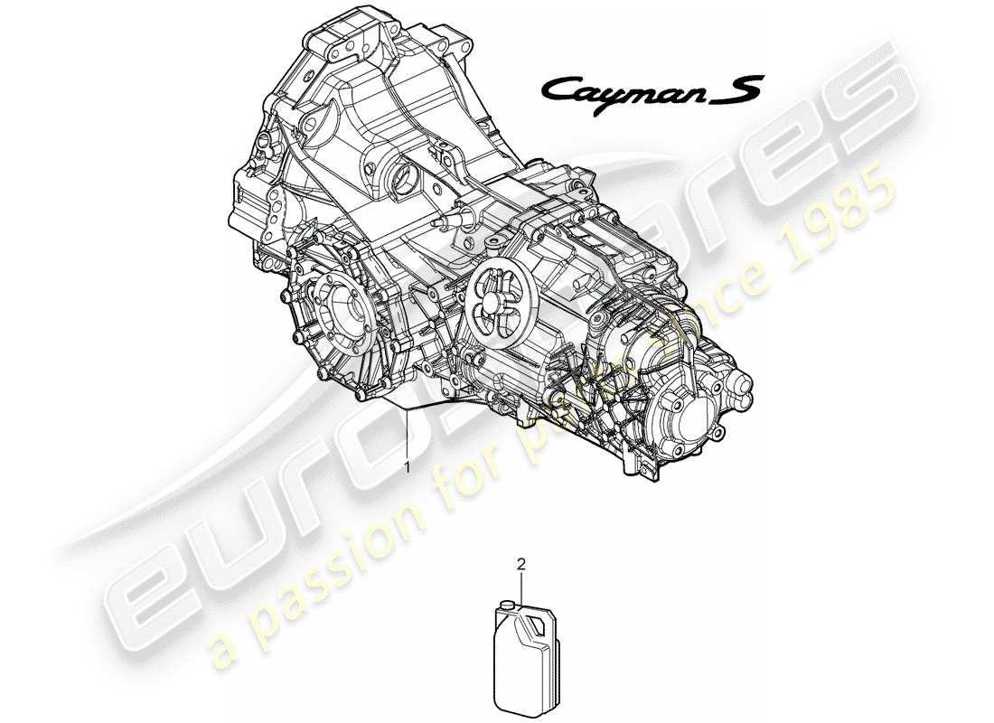 a part diagram from the porsche cayman parts catalogue