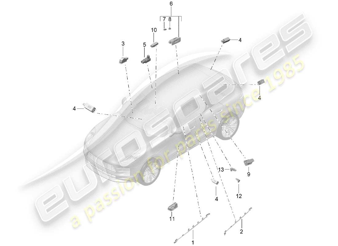 a part diagram from the porsche macan parts catalogue