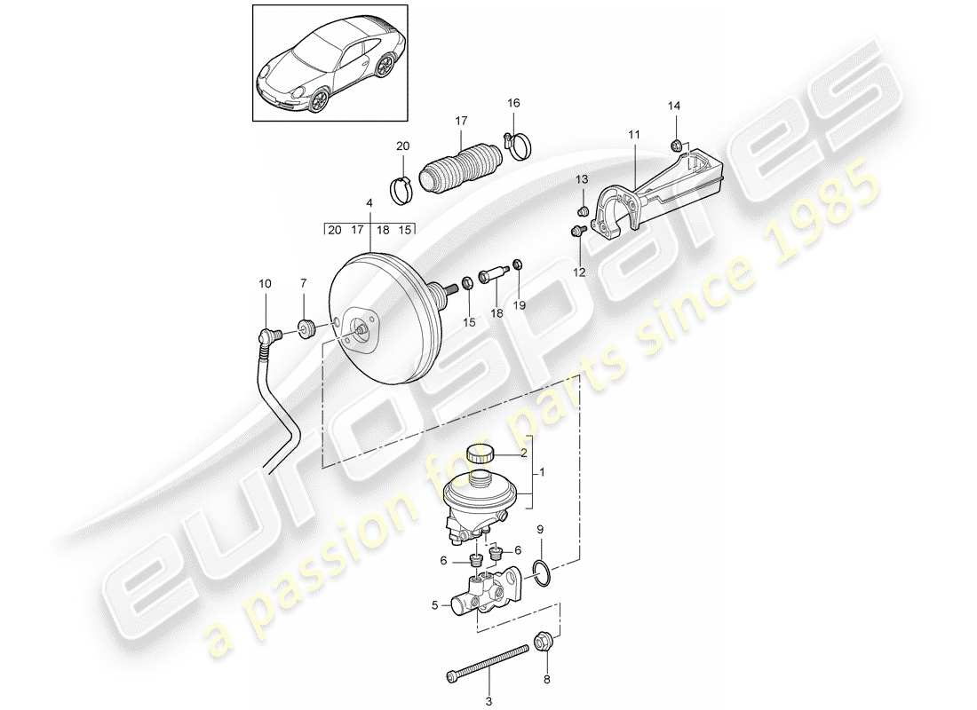 a part diagram from the porsche 997 parts catalogue