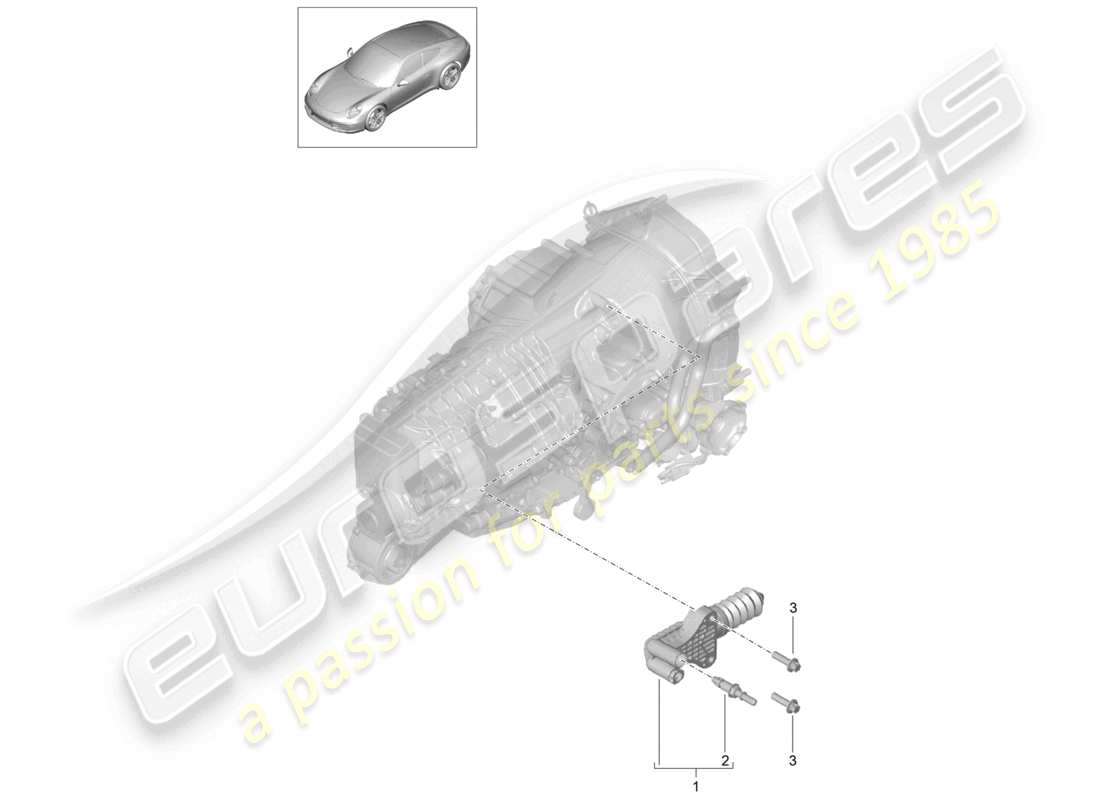 a part diagram from the porsche 991 parts catalogue