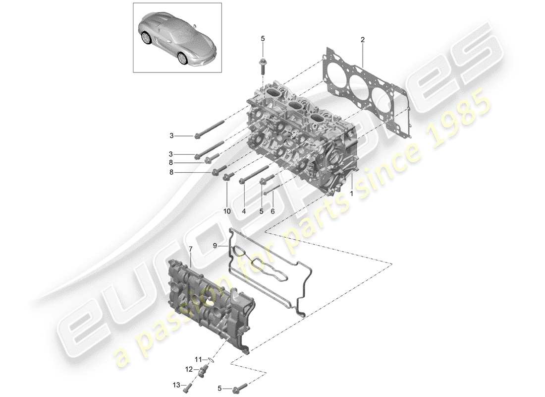 a part diagram from the porsche boxster parts catalogue