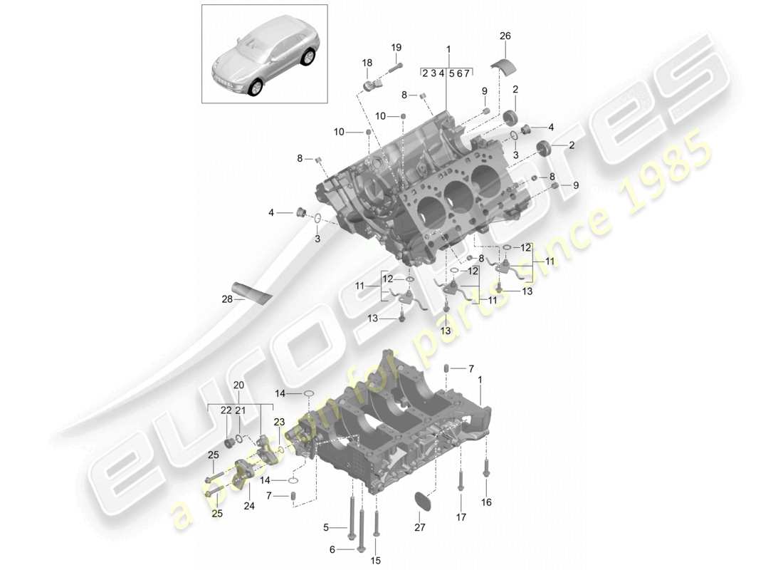a part diagram from the porsche macan parts catalogue