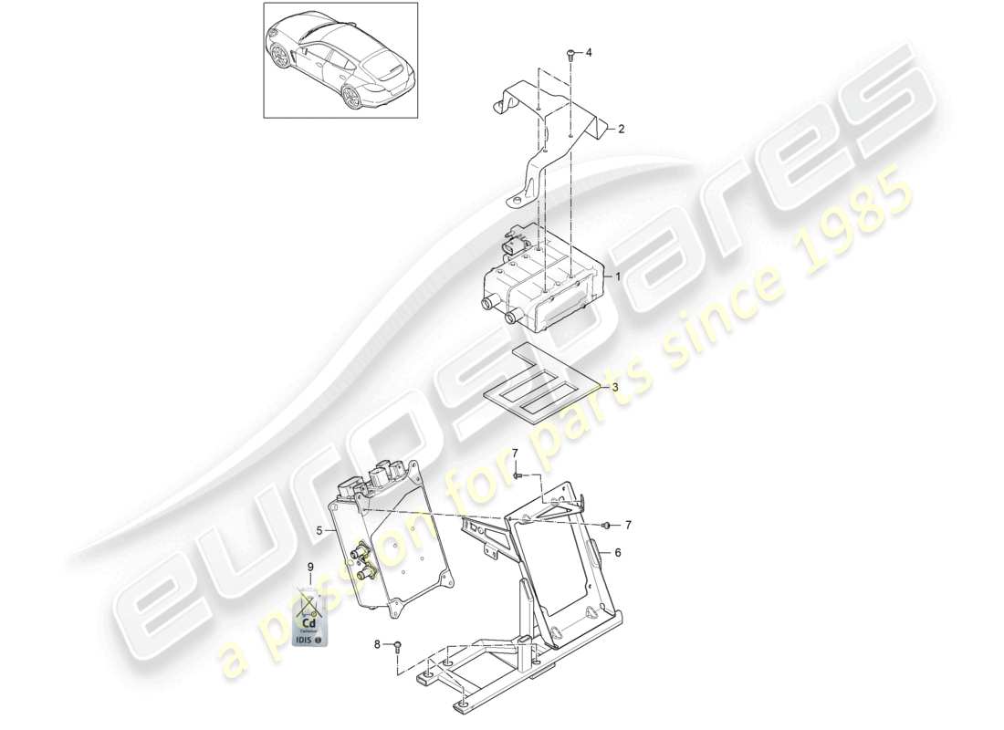 VIEW PARTS DIAGRAMS FROM THE PORSCHE PANAMERA PARTS CATALOGUE a part diagram from the porsche panamera parts catalogue