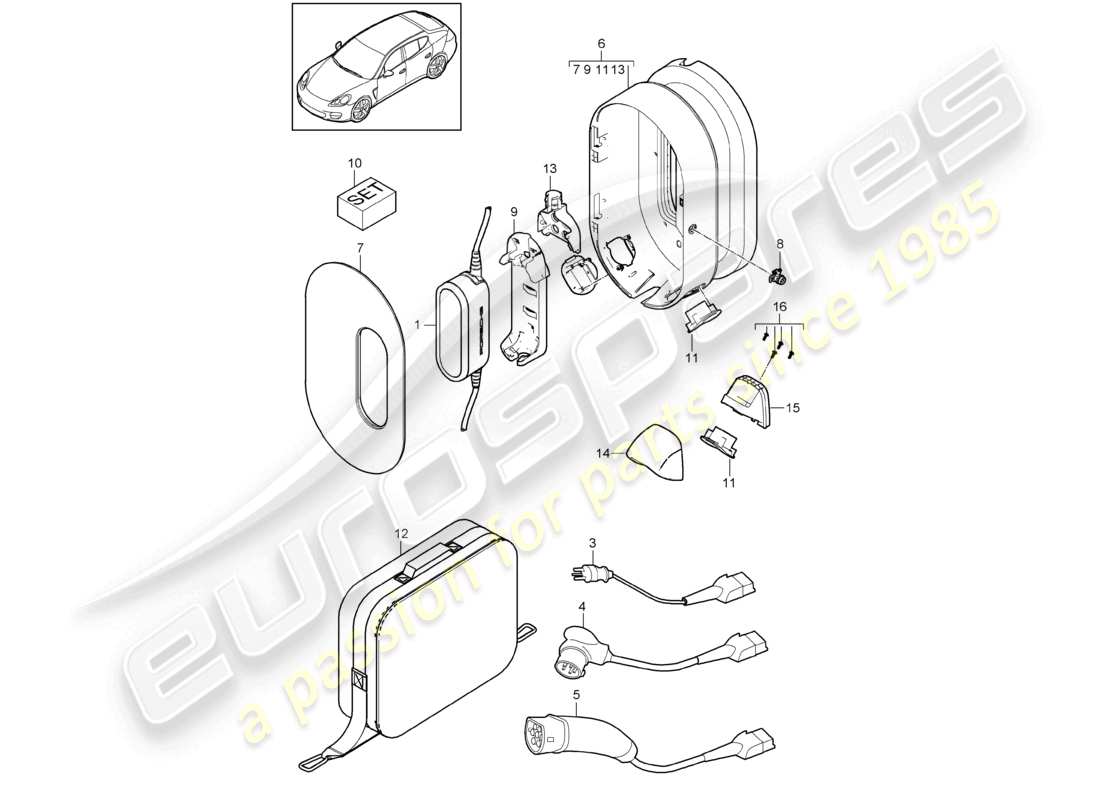 a part diagram from the porsche 2014 (panamera 970) parts catalogue