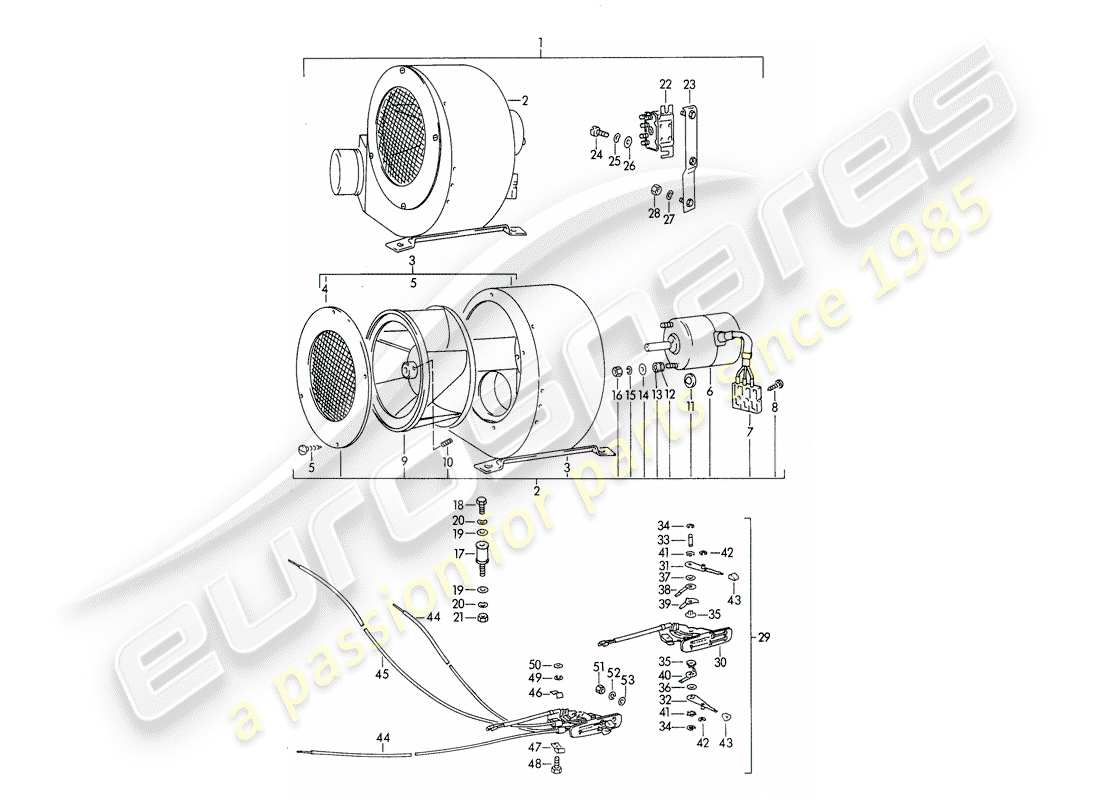 VIEW PARTS DIAGRAMS FROM THE PORSCHE 356 PARTS CATALOGUE a part diagram from the porsche 356 parts catalogue