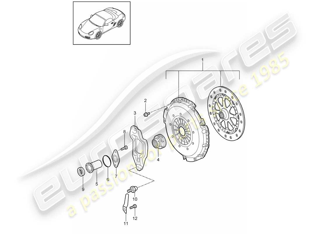 VIEW PARTS DIAGRAMS FROM THE PORSCHE BOXSTER PARTS CATALOGUE a part diagram from the porsche boxster parts catalogue