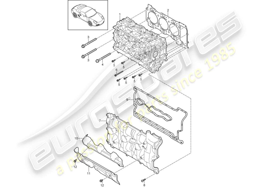 VIEW PARTS DIAGRAMS FROM THE PORSCHE BOXSTER PARTS CATALOGUE a part diagram from the porsche boxster parts catalogue
