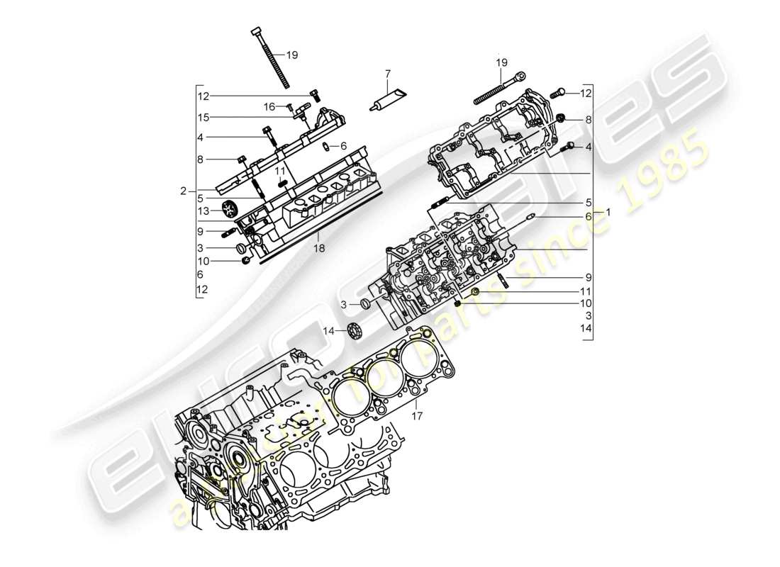 a part diagram from the porsche cayenne parts catalogue