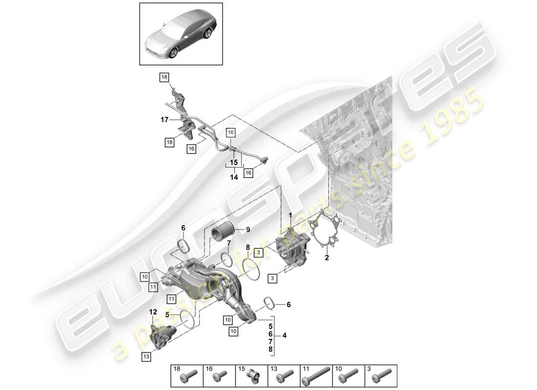 VIEW PARTS DIAGRAMS FROM THE PORSCHE PANAMERA PARTS CATALOGUE a part diagram from the porsche panamera parts catalogue