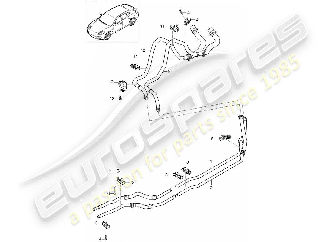 a part diagram from the porsche panamera parts catalogue