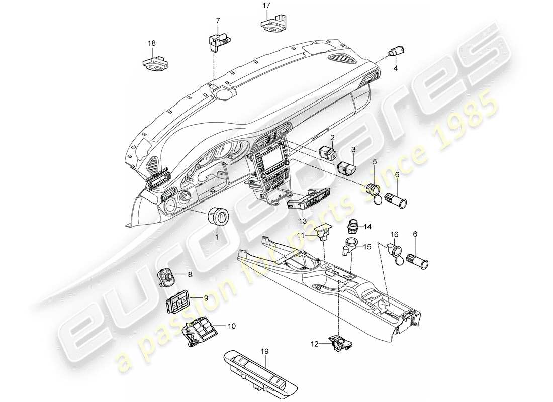 VIEW PARTS DIAGRAMS FROM THE PORSCHE 997 PARTS CATALOGUE a part diagram from the porsche 997 parts catalogue
