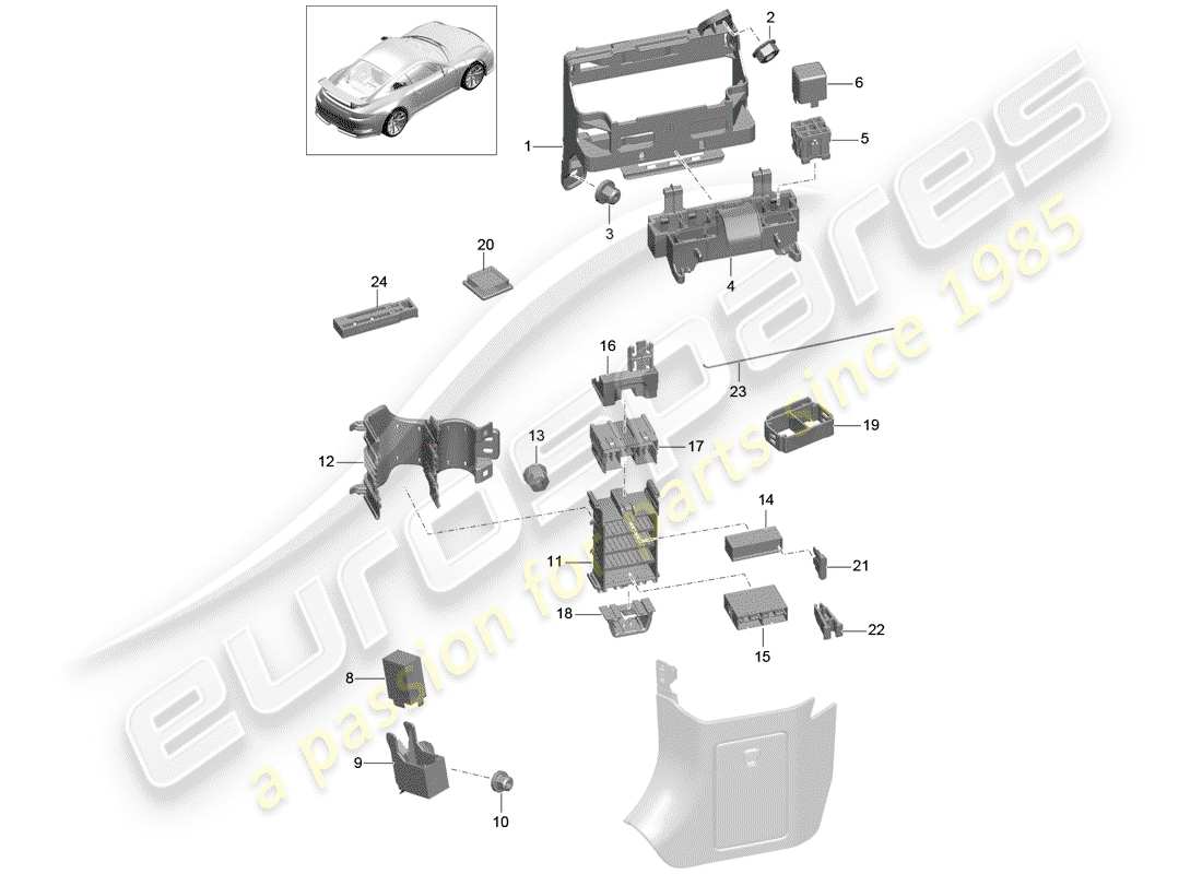 VIEW PARTS DIAGRAMS FROM THE PORSCHE 991 PARTS CATALOGUE a part diagram from the porsche 991 parts catalogue
