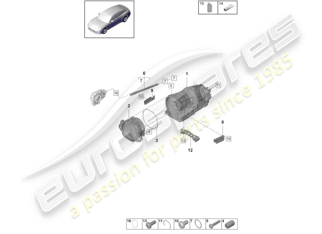 a part diagram from the porsche 2020 (panamera 971-1) parts catalogue