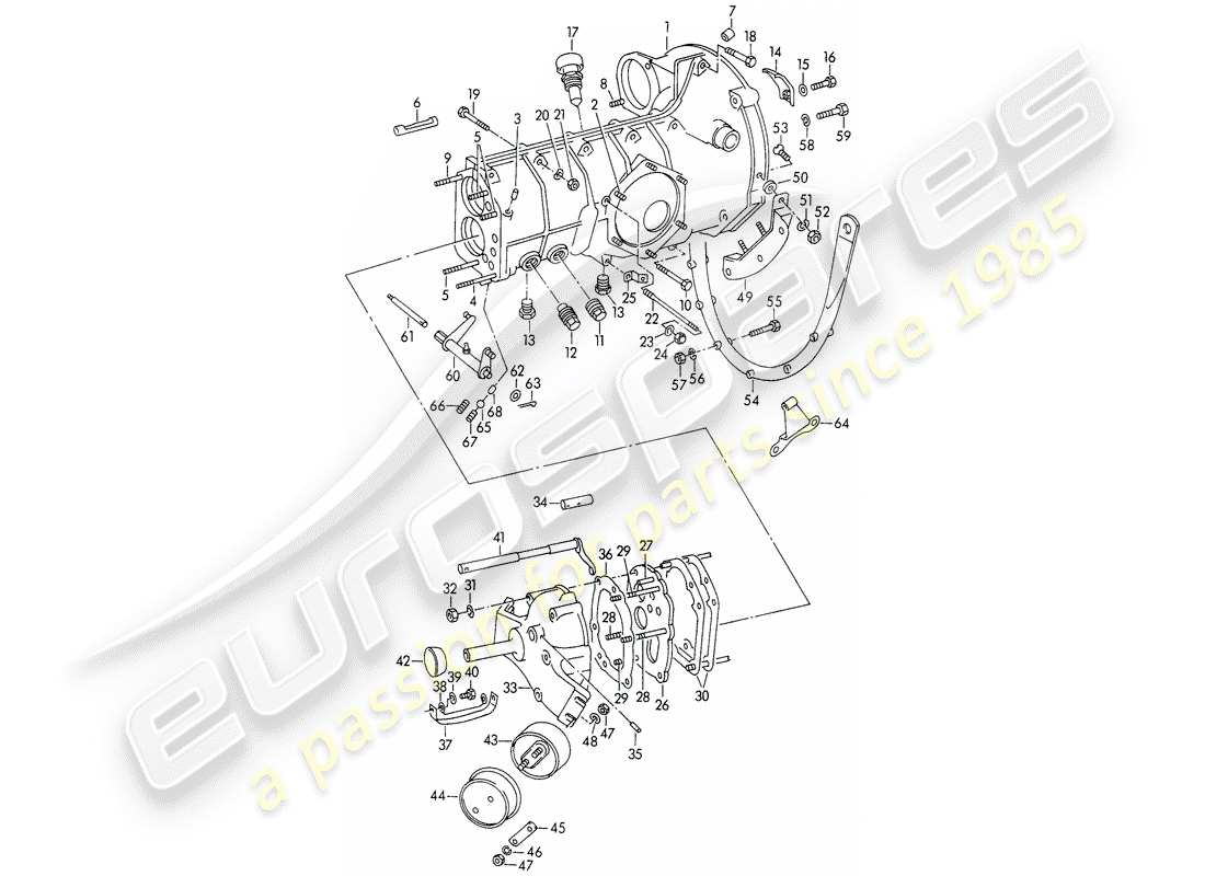 VIEW PARTS DIAGRAMS FROM THE PORSCHE 356 PARTS CATALOGUE a part diagram from the porsche 356 parts catalogue
