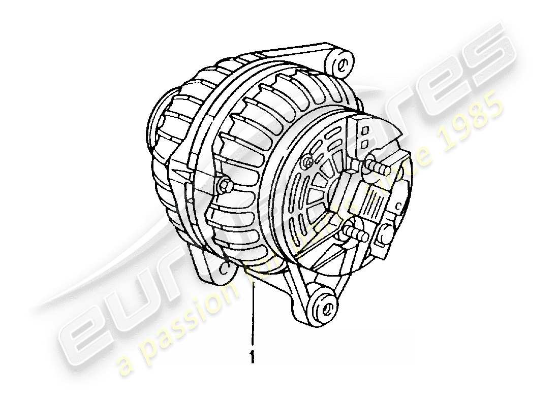 a part diagram from the porsche 1985 (refurbished and exchange catalogue) parts catalogue