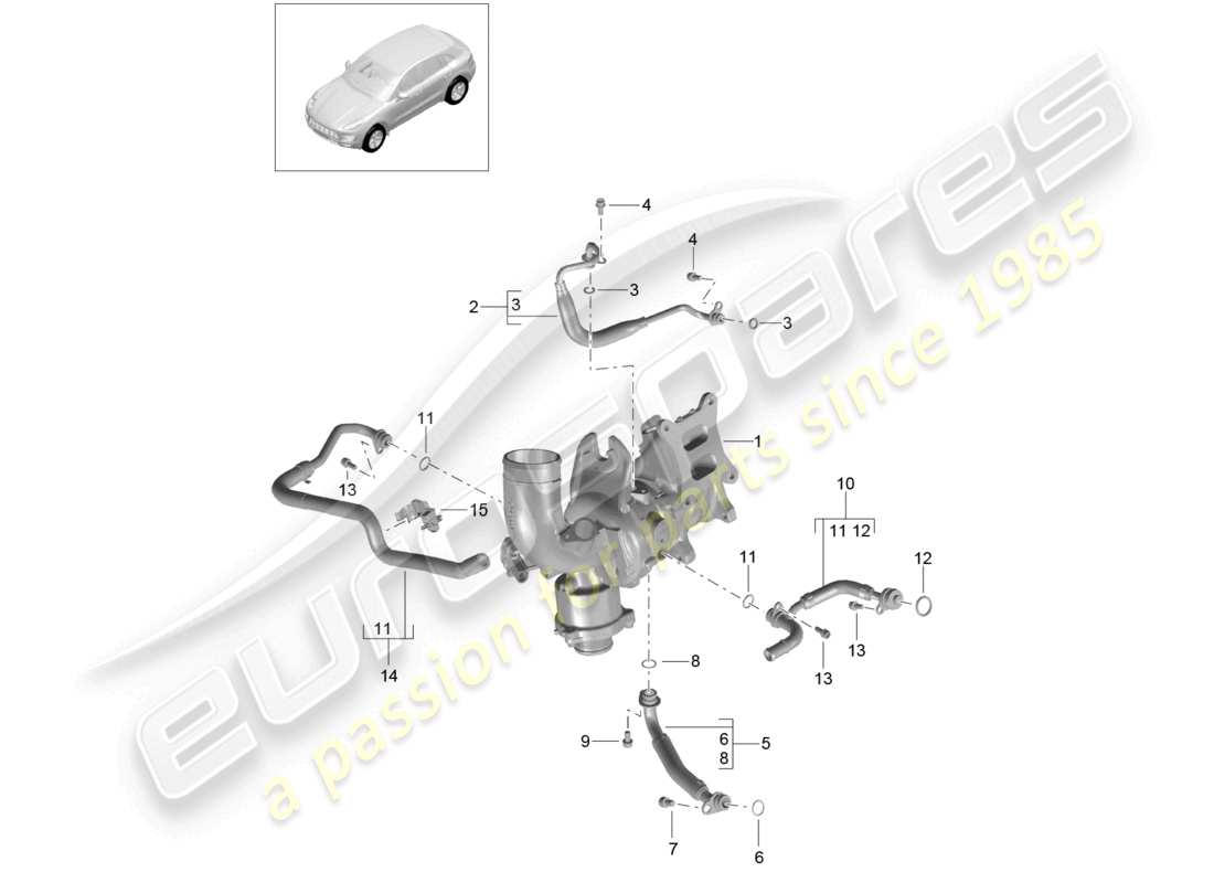 a part diagram from the porsche macan parts catalogue
