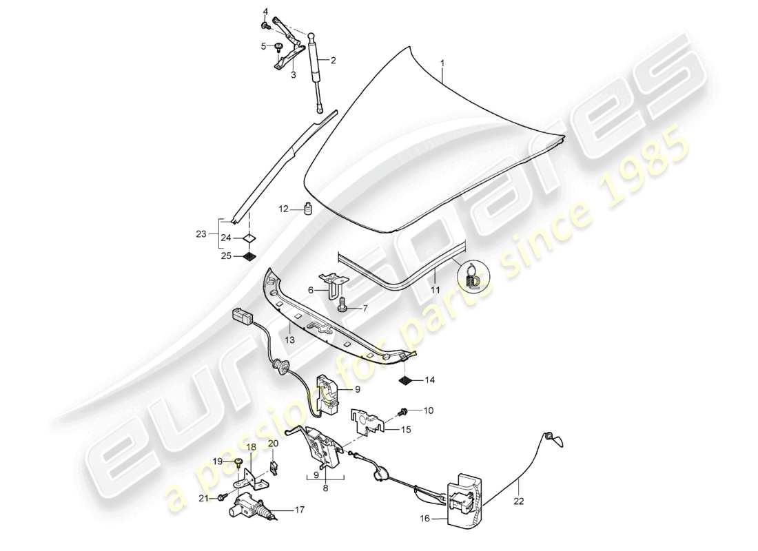 a part diagram from the porsche boxster parts catalogue