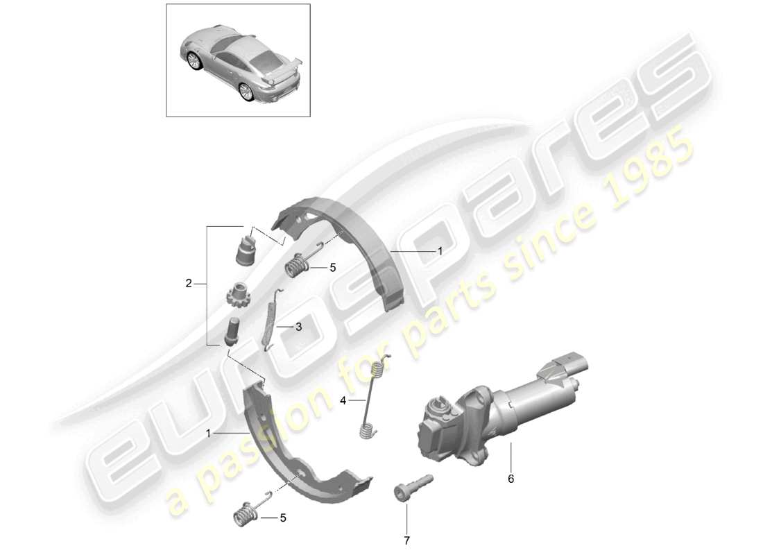VIEW PARTS DIAGRAMS FROM THE PORSCHE 991 PARTS CATALOGUE a part diagram from the porsche 991 parts catalogue