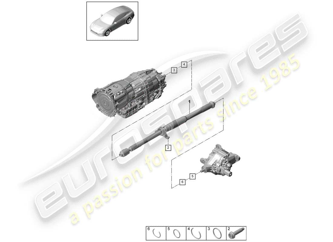 a part diagram from the porsche panamera parts catalogue