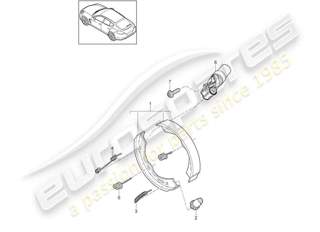 VIEW PARTS DIAGRAMS FROM THE PORSCHE PANAMERA PARTS CATALOGUE a part diagram from the porsche panamera parts catalogue