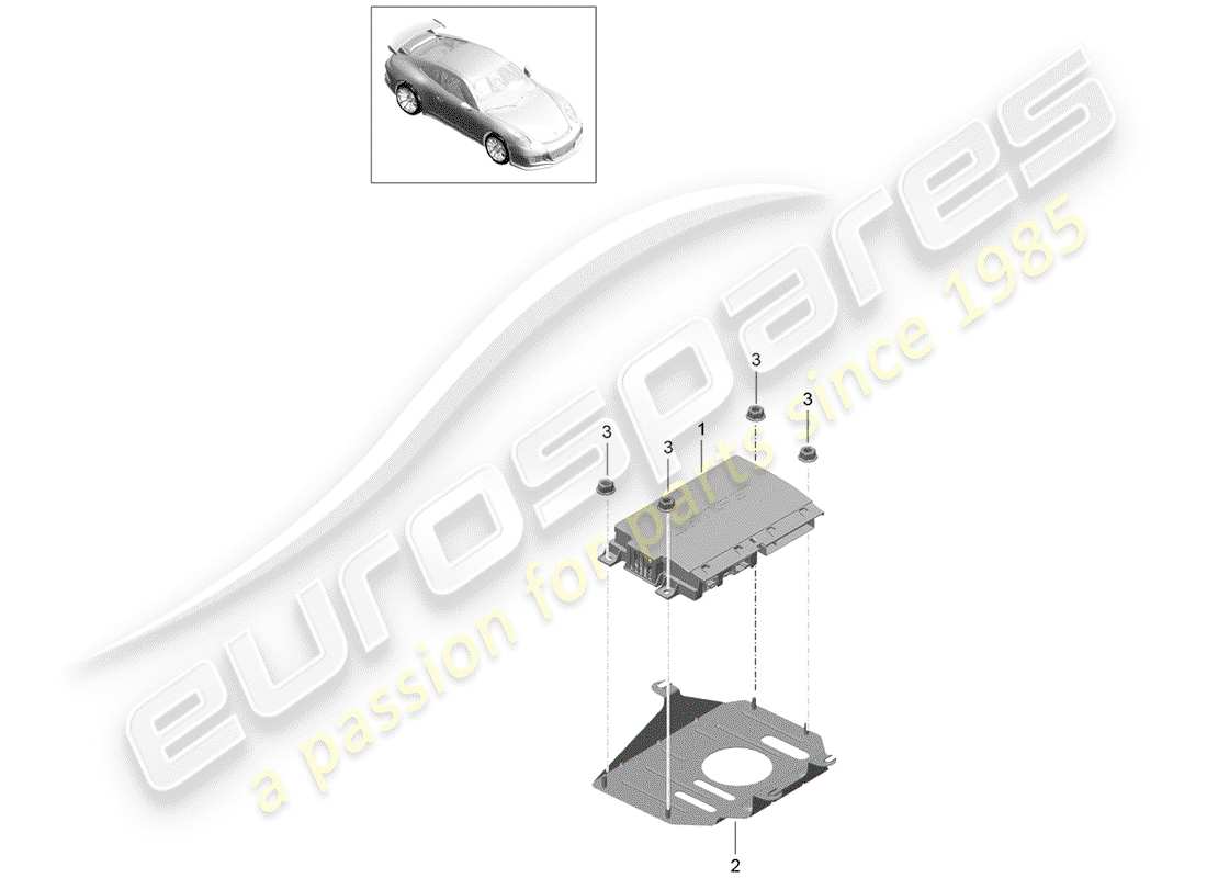 VIEW PARTS DIAGRAMS FROM THE PORSCHE 991 PARTS CATALOGUE a part diagram from the porsche 991 parts catalogue