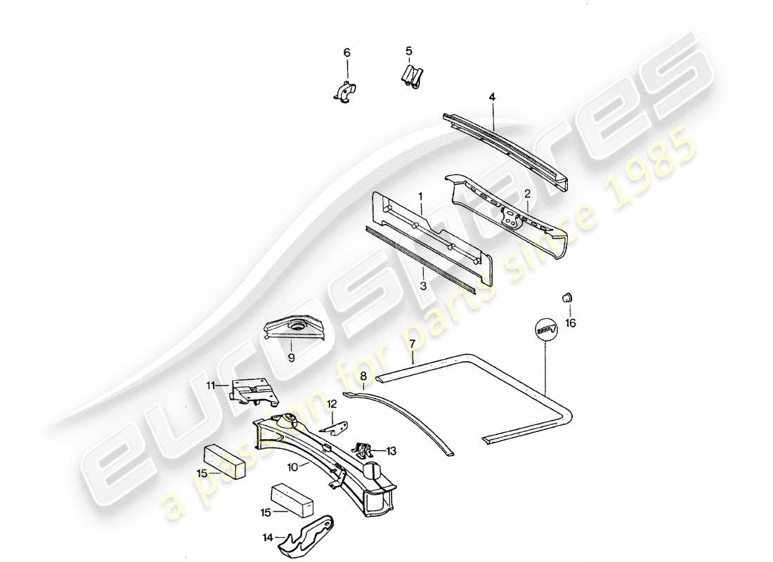 a part diagram from the porsche 911 parts catalogue