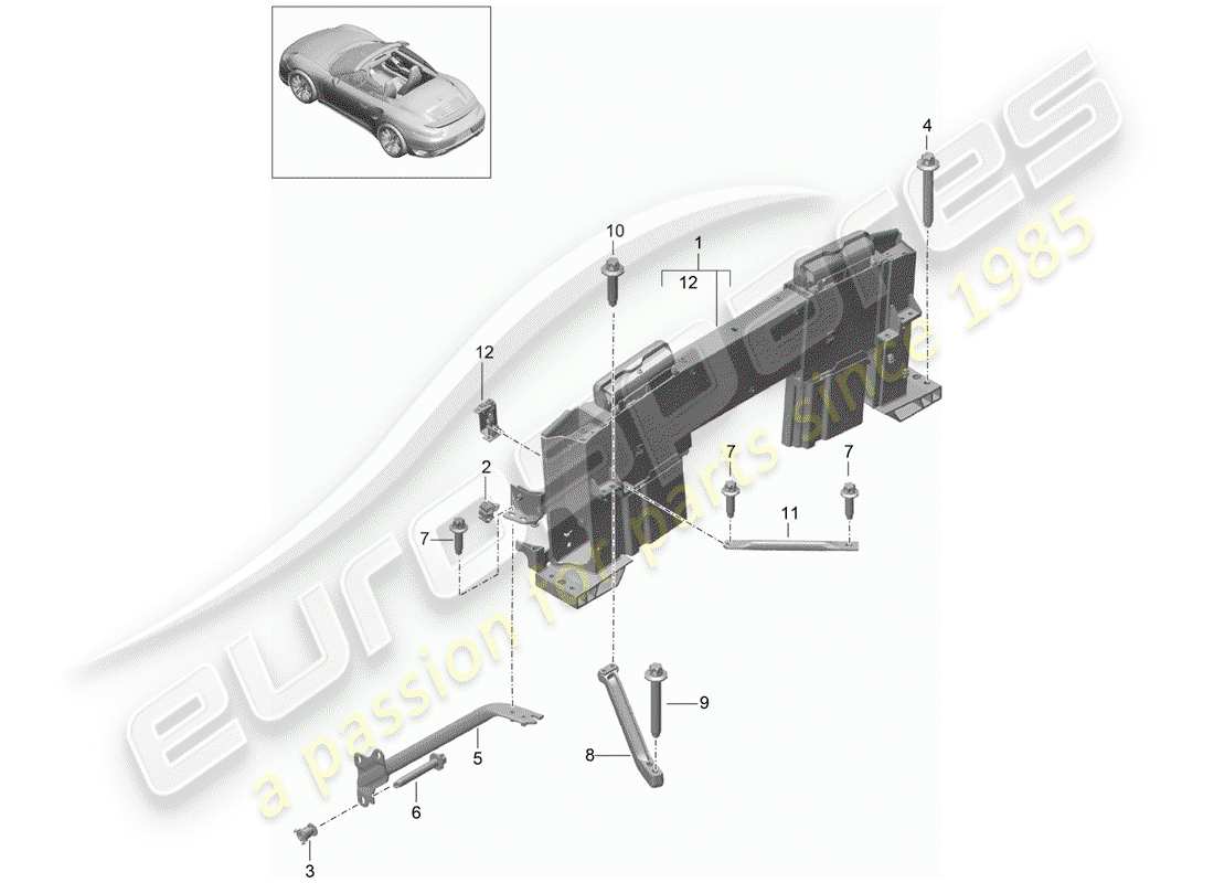 VIEW PARTS DIAGRAMS FROM THE PORSCHE 991 PARTS CATALOGUE a part diagram from the porsche 991 parts catalogue