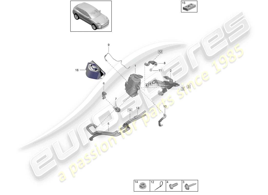 a part diagram from the porsche macan parts catalogue