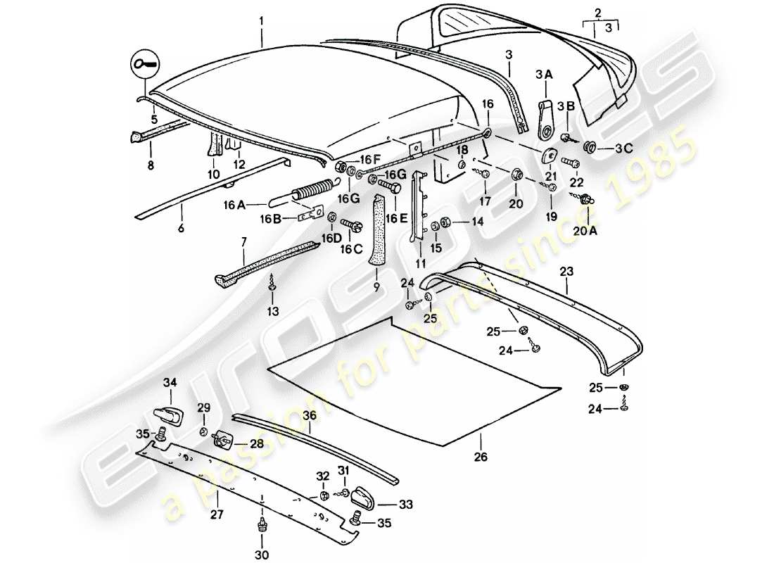 VIEW PARTS DIAGRAMS FROM THE PORSCHE 911 PARTS CATALOGUE a part diagram from the porsche 911 parts catalogue