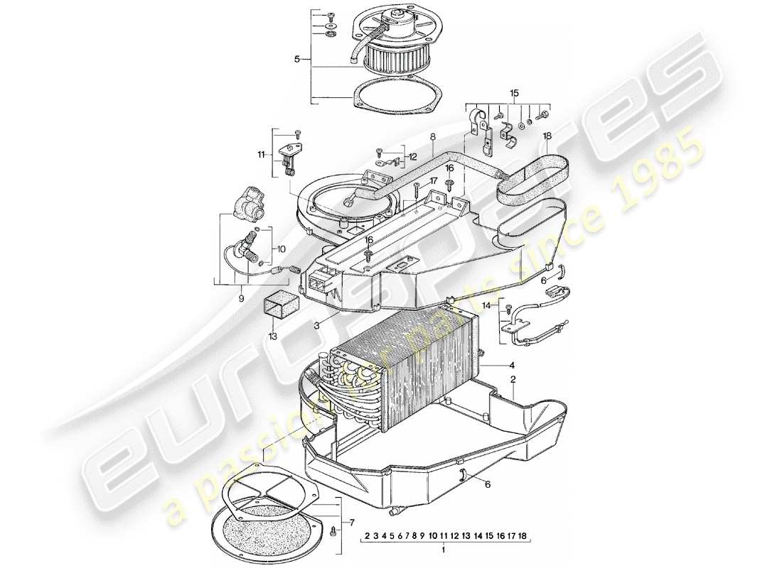VIEW PARTS DIAGRAMS FROM THE PORSCHE 924 PARTS CATALOGUE a part diagram from the porsche 924 parts catalogue
