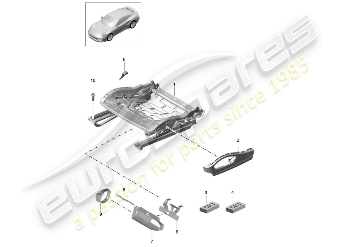 a part diagram from the porsche 991 parts catalogue