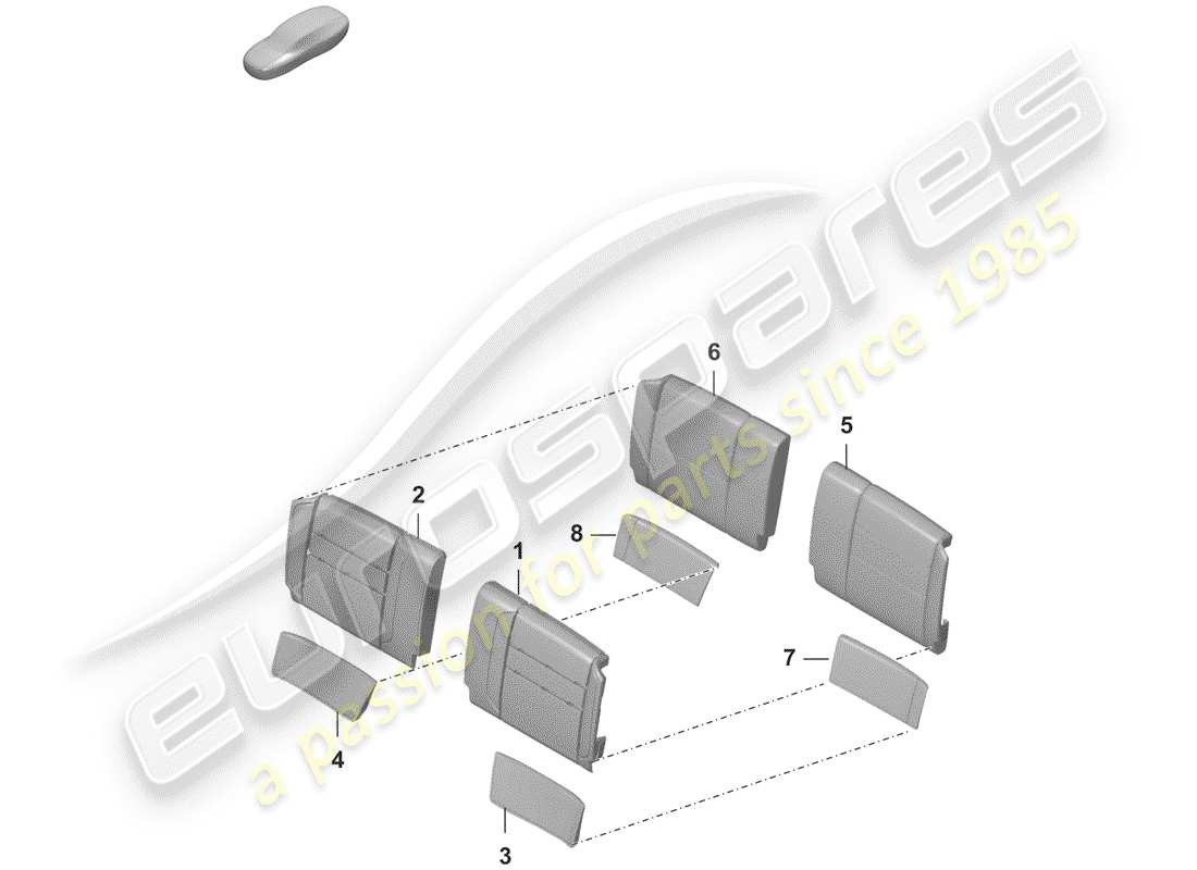 a part diagram from the porsche 2019 (992-1) parts catalogue