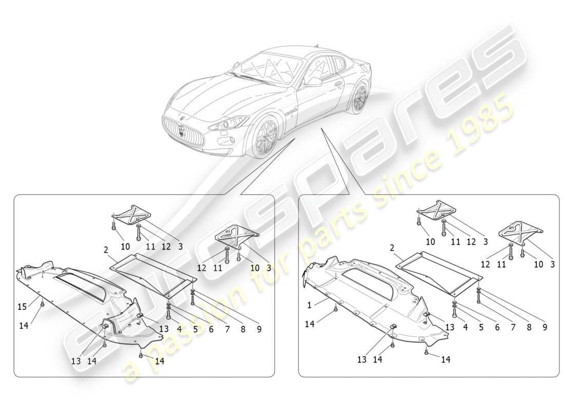 a part diagram from the maserati granturismo parts catalogue
