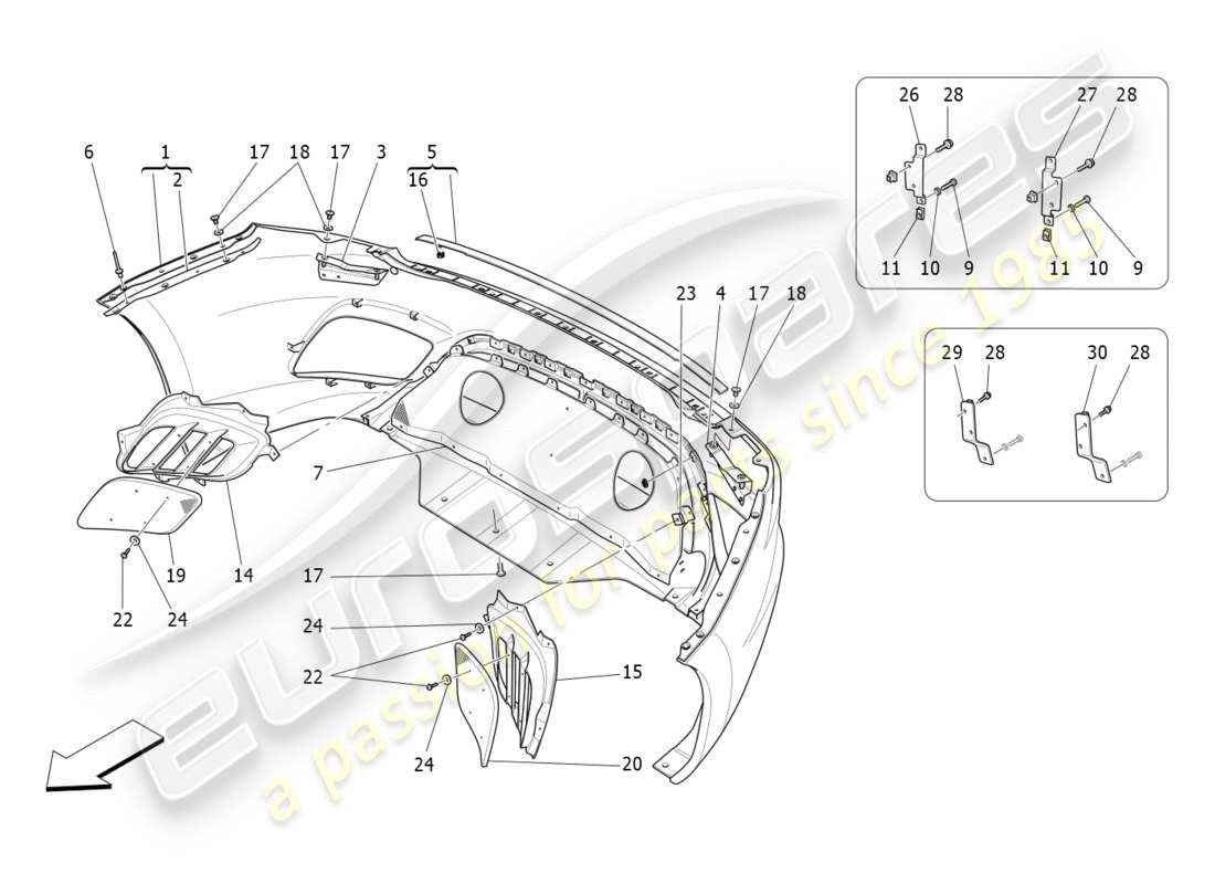 a part diagram from the Maserati GRANTURISMO S (2018) parts catalogue