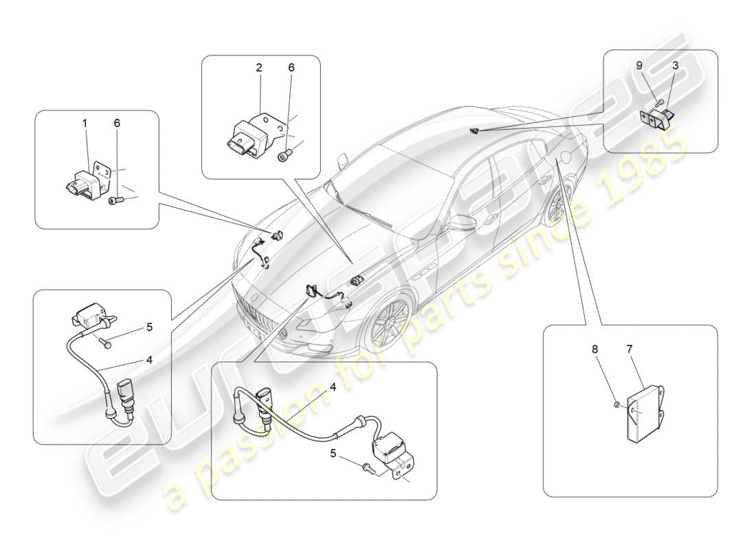 a part diagram from the Maserati QTP 3.0 BT V6 410HP (2014) parts catalogue