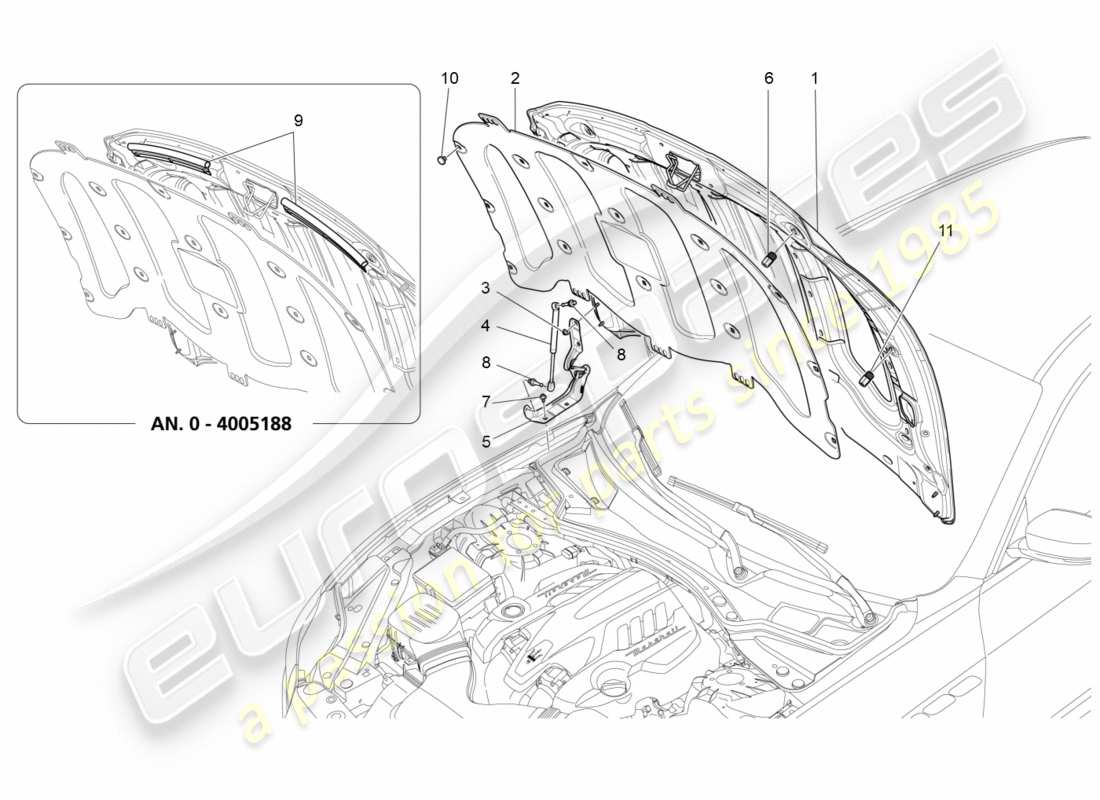 a part diagram from the Maserati QTP 3.0 BT V6 410HP (2014) parts catalogue