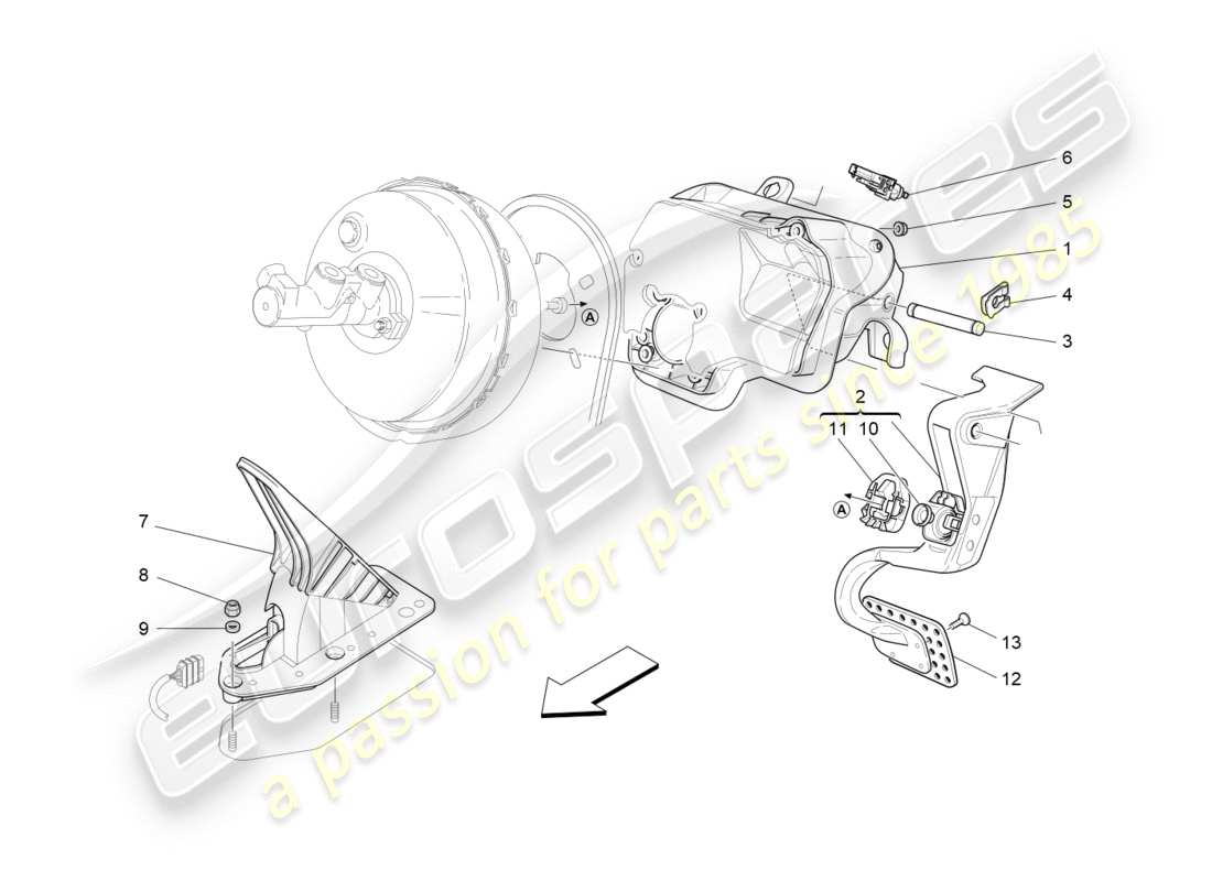a part diagram from the Maserati QTP 3.0 TDS V6 275HP (2015) parts catalogue