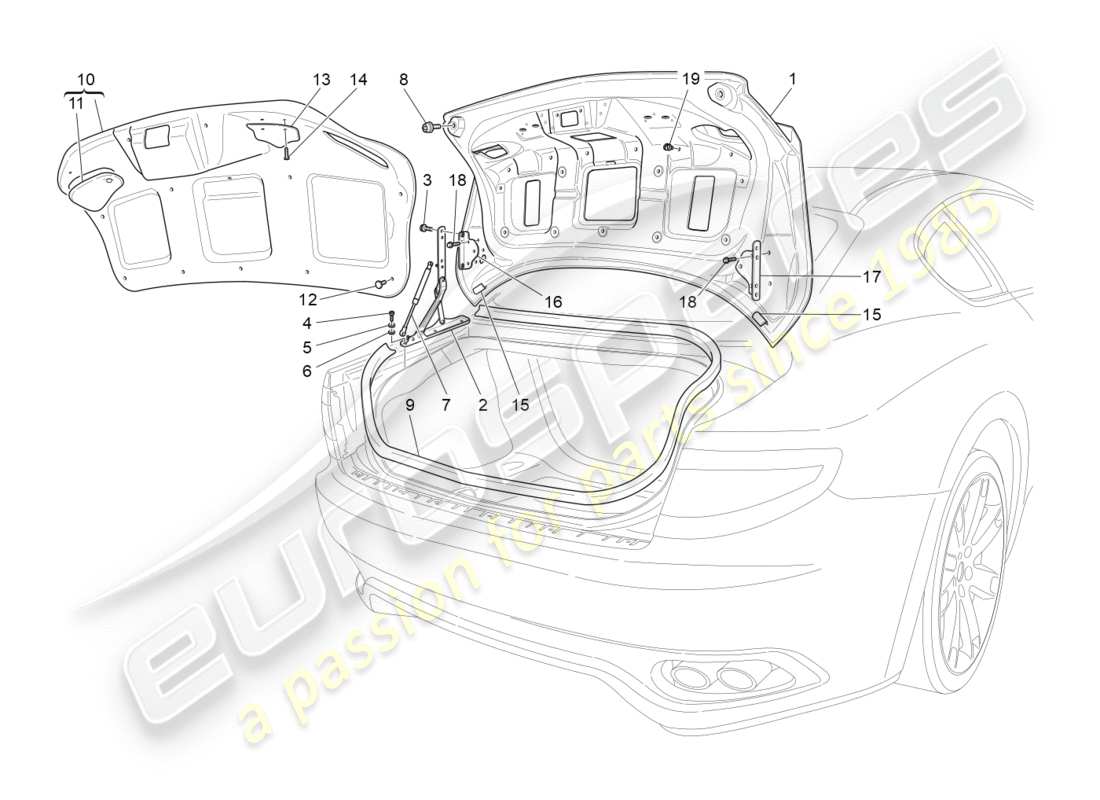 a part diagram from the Maserati GranTurismo (2015) parts catalogue