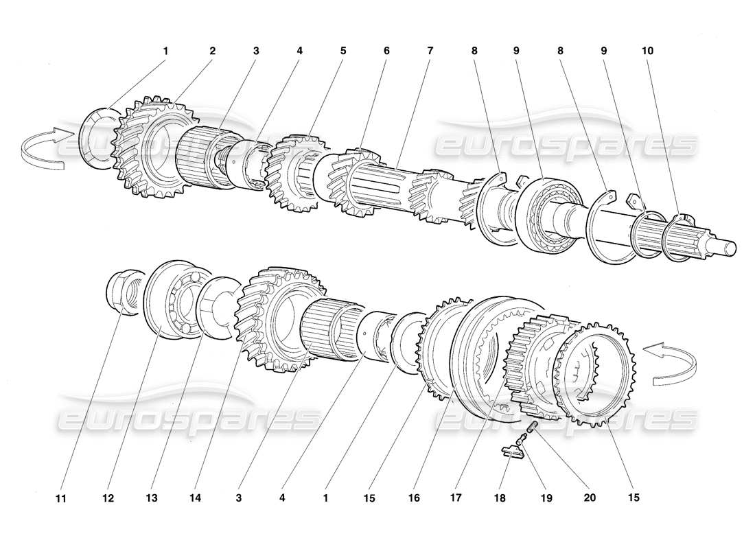 a part diagram from the lamborghini diablo sv (1997) parts catalogue