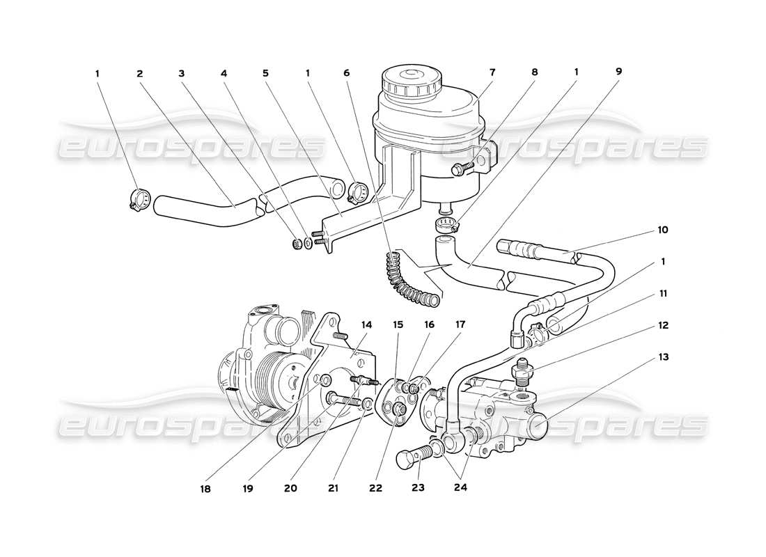 a part diagram from the lamborghini diablo sv (1999) parts catalogue