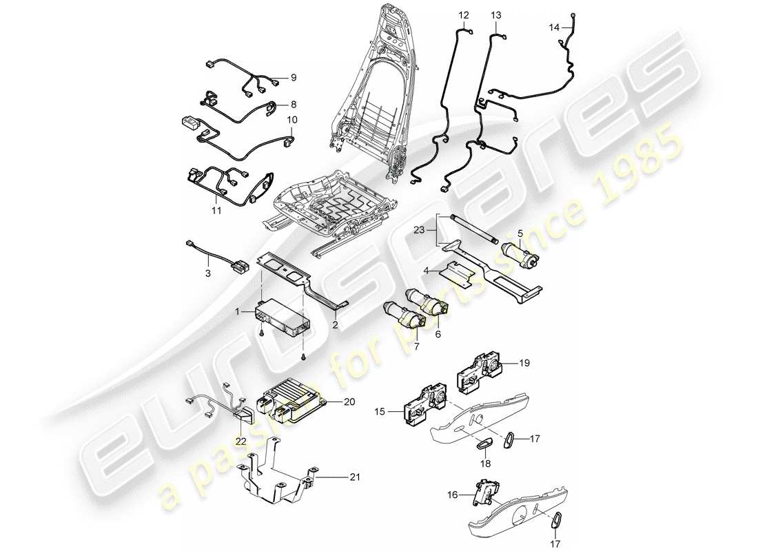 porsche 2010 (987 cayman) wiring harnesses part diagram