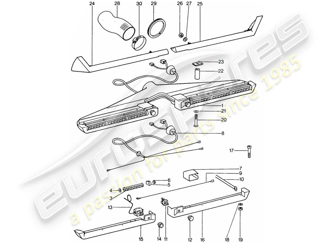 porsche 1974 (911) air conditioner - jet - accessories part diagram