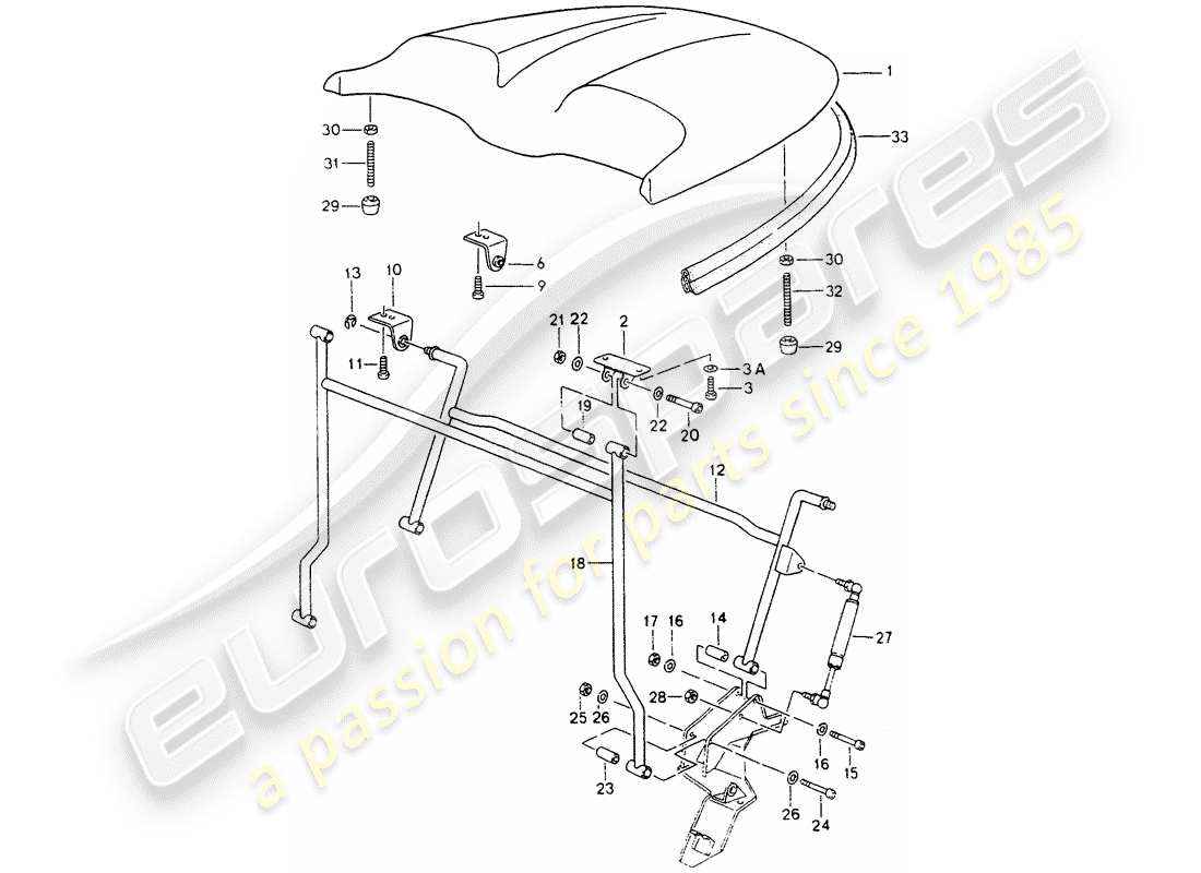 porsche 1990 (964) rear covering part diagram