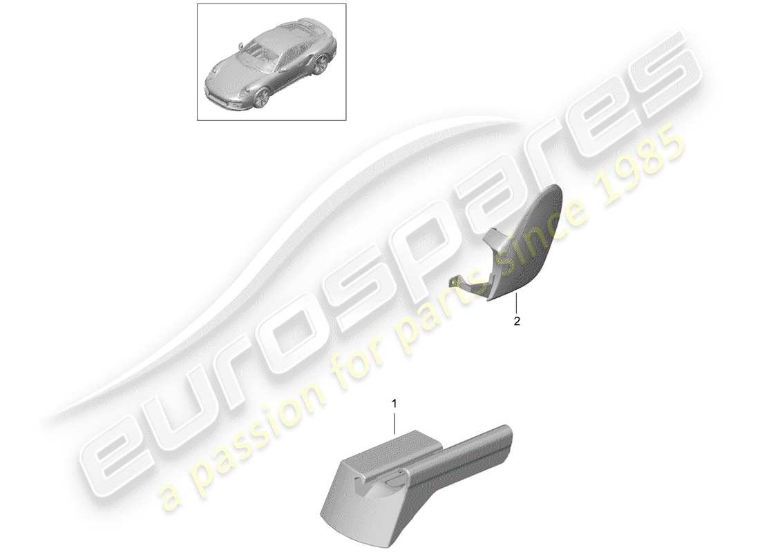 porsche 2020 (991-2 turbo) sports seat plus part diagram