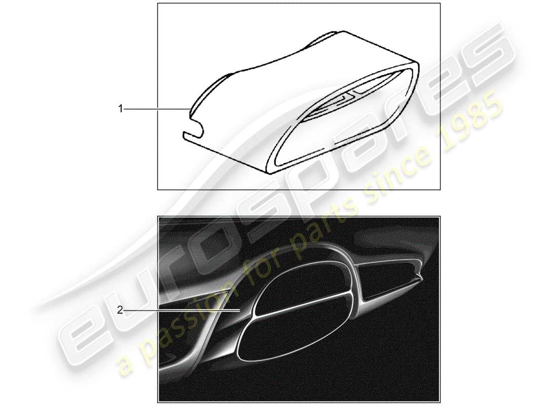 porsche 1997 (tequipment) tailpipe parts diagram