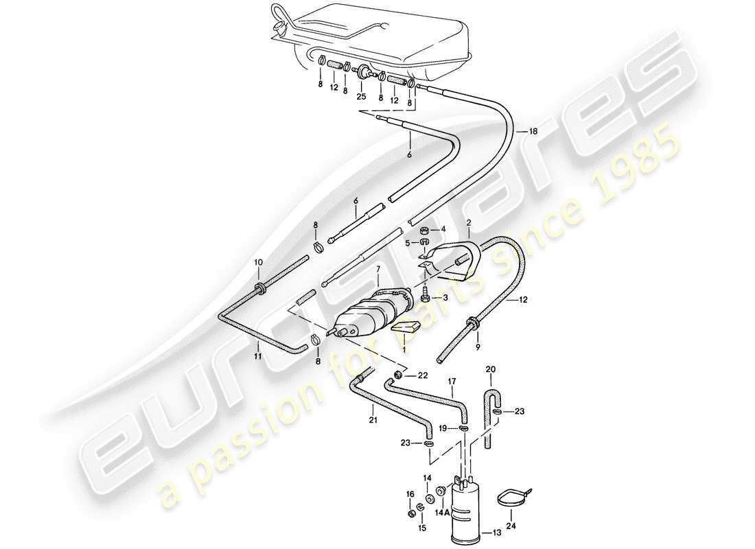 porsche 1978 (924) evaporative emission canister parts diagram