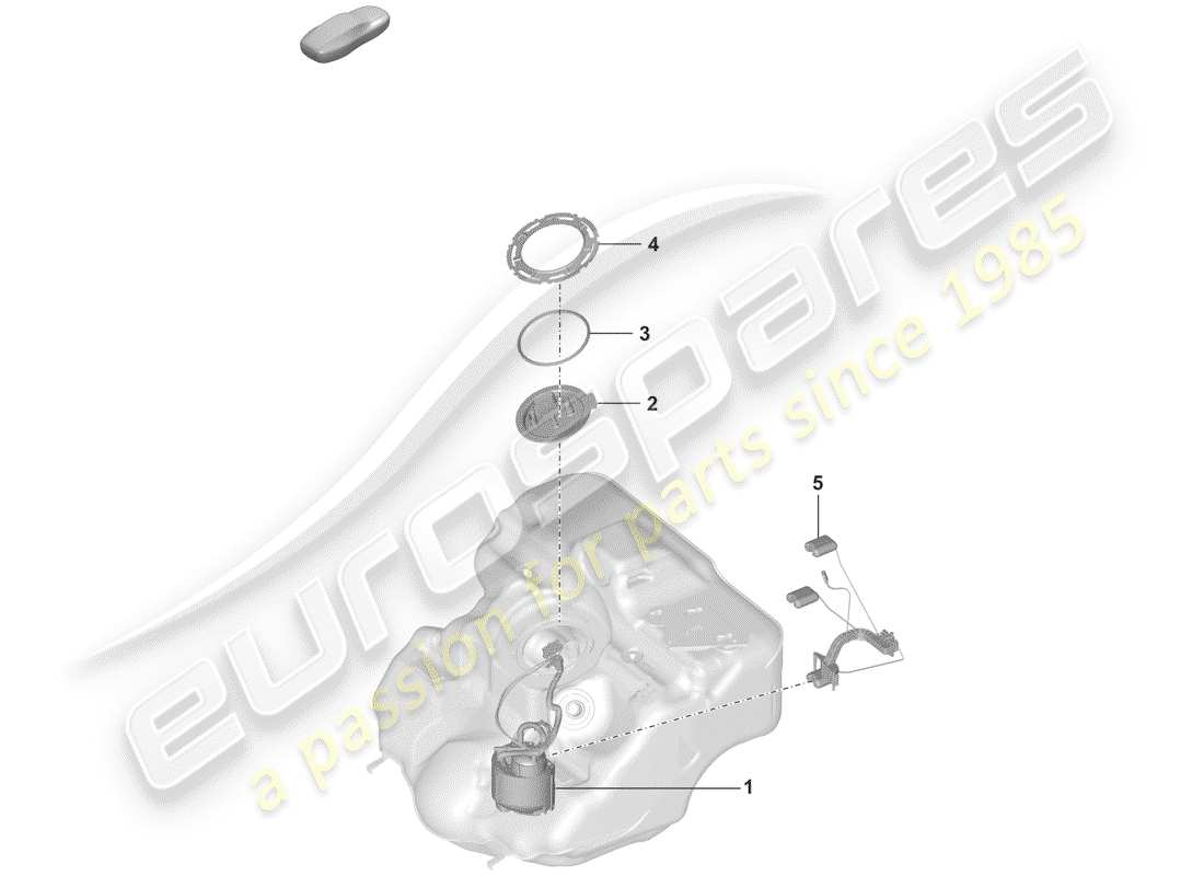 porsche 2019 (992-1) fuel pump parts diagram