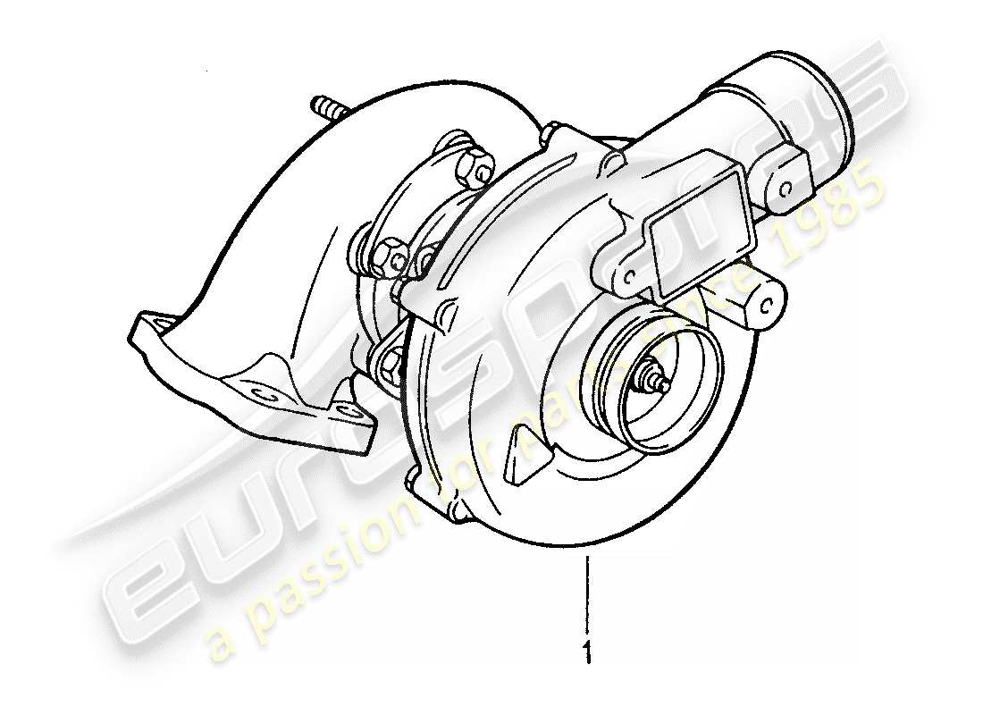 porsche 1987 (959) exhaust gas turbocharger part diagram